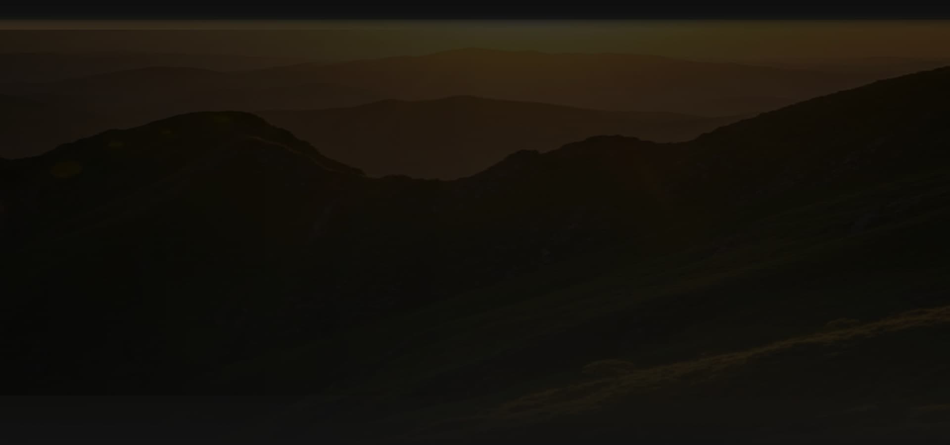 Misty mountains of Sierra Leone at golden hour